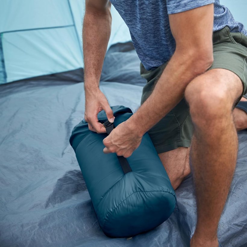 Coleman Kompact Cool-Weather Sleeping Bag, 20°F/30°F/40°F Adult Sleeping Bag with Heat Retention, Stuff Sack, & Snag-Free Zipper - Image 7
